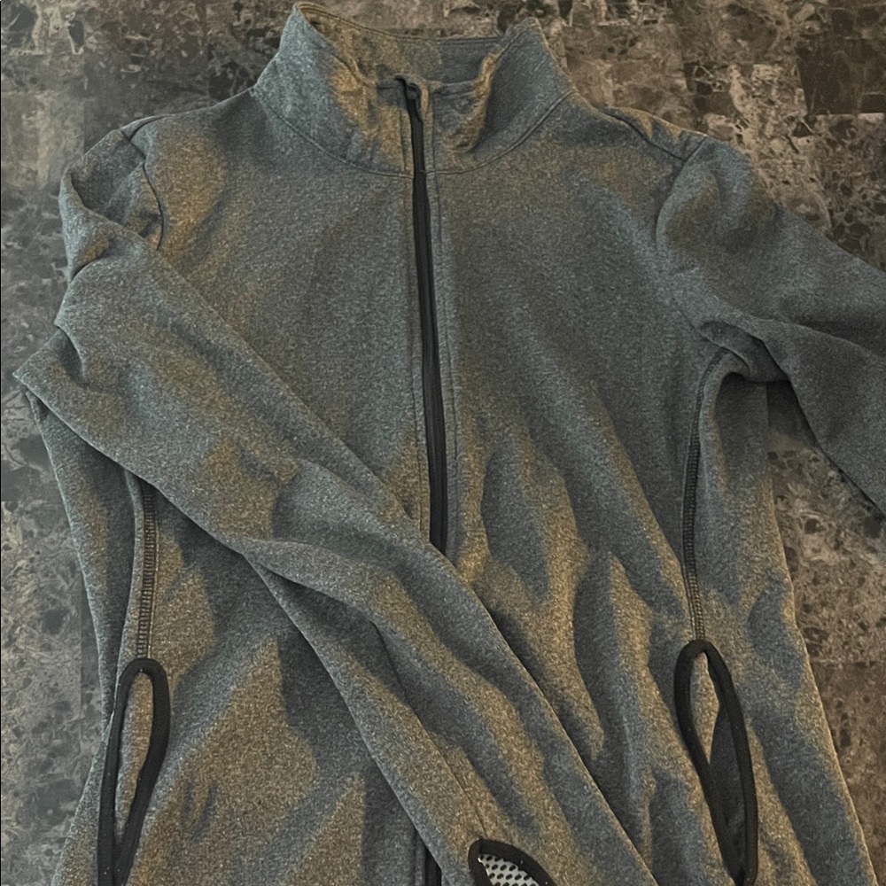 Gray Full-Zip Athletic Jacket - image 1
